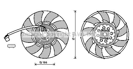 AVA QUALITY COOLING Sajūgs, Radiatora ventilators AUC212